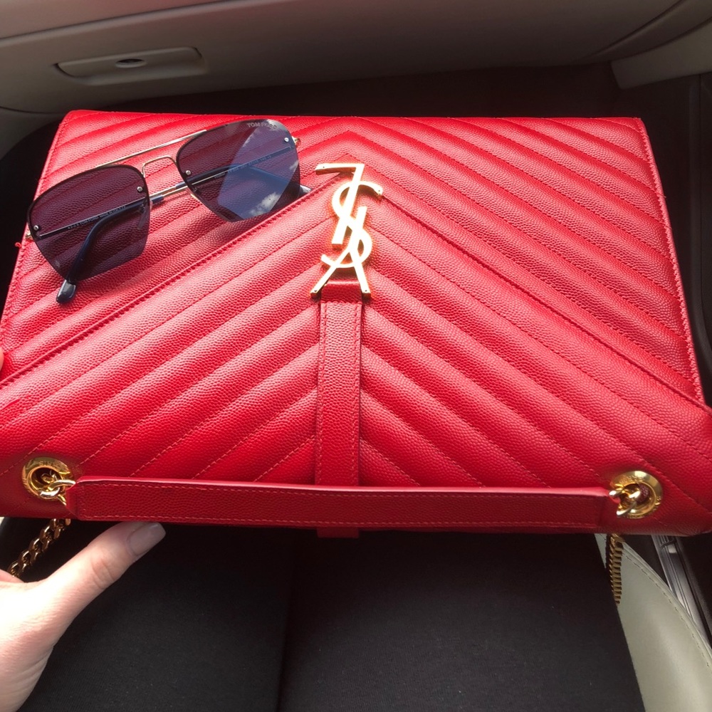 Large Monogram leather chain shoulder bag